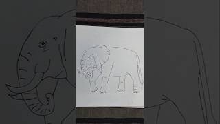 Easy Elephant Drawing For Kids 🐘shorts ytshorts elephant youtubeshorts art trending drawing [upl. by Luoar824]