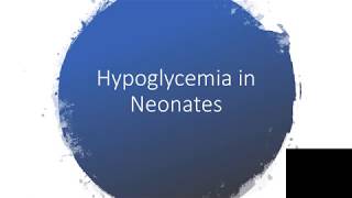 HYPOGLYCEMIA IN NEONATESNEWBORN [upl. by Anaicul]