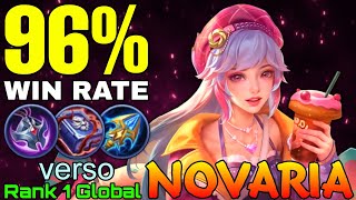 96 Win Rate Novaria Perfect Gameplay  Top 1 Global Novaria by verso  Mobile Legends [upl. by Ahsinauq869]