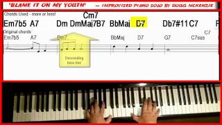 Blame It On My Youth  jazz piano tutorial [upl. by Ledoux344]