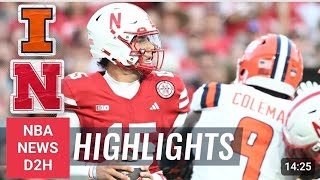 Illinois Fighting Illini vs Nebraska Cornhuskers  Full Game Highlights  nba news d2h [upl. by Inoliel417]