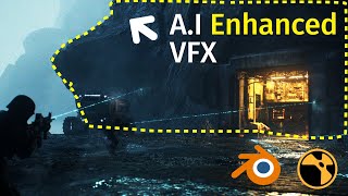 Blender  Nuke  AI Enhanced Digital Matte Painting Workflow [upl. by Garbe]
