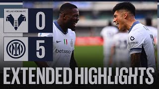 UNA VITTORIA A CINQUE STELLE ⭐  H VERONA 05 INTER  EXTENDED HIGHLIGHTS 📺⚫🔵 [upl. by Nazario]