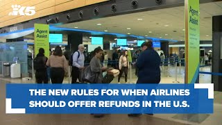 Here are the new rules for when airlines should offer refunds in the US [upl. by Munsey]