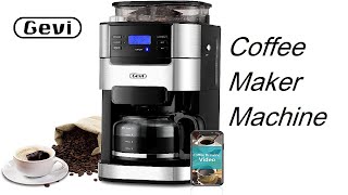 GEVI Programmable 10Cup Grind amp Brew Coffee Maker Machine with Builtin Grinder [upl. by Brelje]