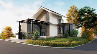 Sketchup Home Design 29 8x13meter Enscape Render [upl. by Starbuck146]