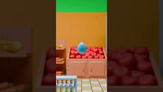 Humpty Dumpty Grocery Store Egg Chase  shorts cocomelon dance song [upl. by Umont233]