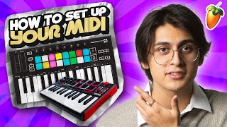 How To Set Up MIDI on FL Studio 20 2023 [upl. by Akirdna]