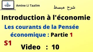 Introduction à léconomie S1  Les courants de la pensée économique  Partie 1 [upl. by Klute]