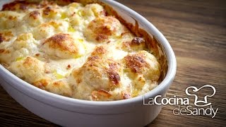 Gratin de coliflor y bechamel en recetas faciles al horno [upl. by Aivirt]