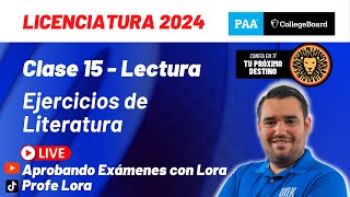 Clase 15  EJERCICIOS DE LITERATURA  Curso Gratis PAA 2024  EGA I  EXANI II [upl. by Walburga]