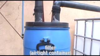 Simple Rainwater Harvest with Filtering System [upl. by Sacul]