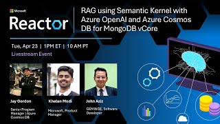 RAG using Semantic Kernel with Azure OpenAI and Azure Cosmos DB for MongoDB vCore  April 2024 [upl. by Yumuk]