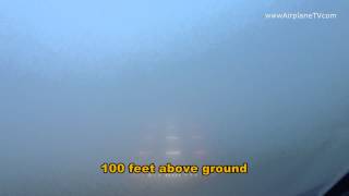 Airbus A320 autoland ILS CAT III RVR 300 very low visibility landing [upl. by Irim]