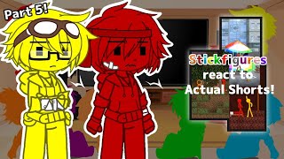 Stickfigures react to Actual Shorts  Part 5  ShortGCRV  Read Desc [upl. by Nosilla]