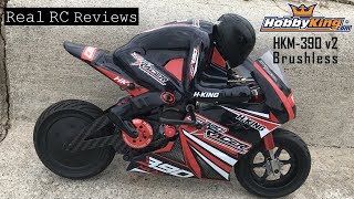 HobbyKing 18 HKM390 Motorcycle V2 Brushless RTR Review 40MPH  Real RC Reviews [upl. by Samaj812]