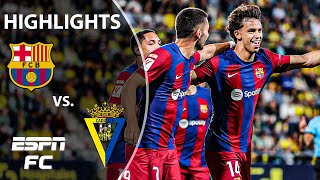 Barcelona vs Cadiz  LALIGA Highlights  ESPN FC [upl. by Rehtae355]