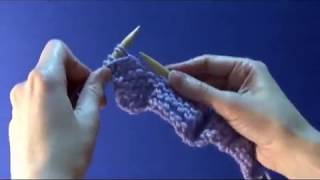 How to Knit Left Handed  the Purl Stitch [upl. by Aetnahs]