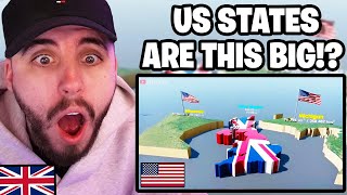 Brit SHOCKED at US States Compared to Countries Size Comparison [upl. by Persson]