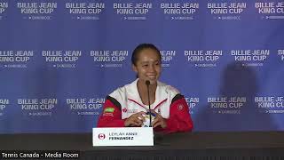 Billie Jean King Cup  CAN vs BEL  April 14  Leylah Annie Fernandez [upl. by Flanigan]