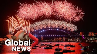 New Years 2022 Sydney Australia puts on spectacular fireworks show [upl. by Carper]