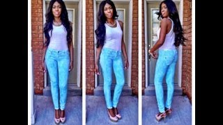 DIY Tie Dye Jeans What to do with your white jeans [upl. by Kellie457]