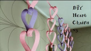 DIY Heart Chain Room Decor [upl. by Ssyla]