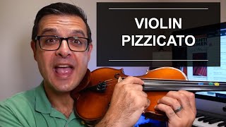 How To play Violin Pizzicato Essential Elements for Strings Book I Series p45 FREE LESSON [upl. by Acinorav]