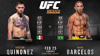 Cristian QUINONEZ vs Raoni BARCELOS Full FIGHT UFC MEXICO [upl. by Deana782]