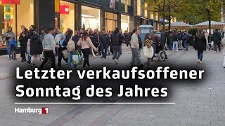 Letzter verkaufsoffener Sonntag des Jahres in Hamburg [upl. by Eladnar]