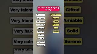 Instead of Saying quotveryquot  part 4 english vocabulary shorts funny learnenglish spokenenglish [upl. by Delisle554]