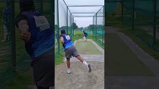 coverdrive and defence drill in overarm bowlingcricketdrills🏏 cricketlovernetpratice viralreels [upl. by Nodarb]