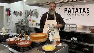 Patatas con bacalao y Tomates Confitados Cocina franciscana Santo Espíritu del Monte Gilet Vcia [upl. by Innad]