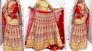 HOW TO DRAPE YOUR LEHENGA SAREE DRAPING PERFECTLYNET LEHENGA SAREE DRAPING TRICKHINDI [upl. by Gavrila394]