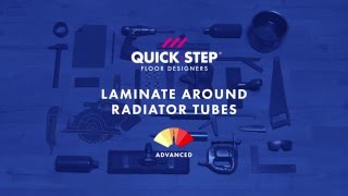 How to install laminate around radiator tubes  Tutorial by QuickStep [upl. by Ydeh]