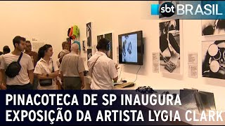 Pinacoteca de SP inaugura exposição com mais de 150 obras de Lygia Clark  SBT Brasil 02032024 [upl. by Aihsenot883]