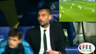 Reacción de Pep Guardiola Y tito Vilanova al Gol de messi en el bernabeú [upl. by Oly]