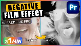 How to do NEGATIVE FILM Effect in Premiere Pro [upl. by Nnylf]