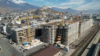 Le plus grand chantier de Sion en Valais Switzerland [upl. by Lattimer112]