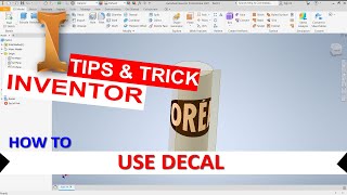 Inventor How To Use Decal [upl. by Nealah]