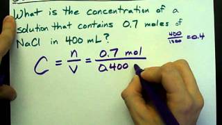 How to Calculate Concentration from Volume and Moles [upl. by Zoellick]