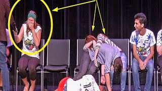 Hypnotist says quotDEEP ASLEEPquot and then goes into the audience [upl. by Nnoryt]