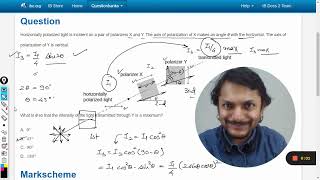 Horizontally polarized light is incident on a pair of polarizers X and Y The axis of polarization [upl. by Aihtnamas]