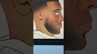 Procreate Barbershop How I Draw Hair 💈✂️ shorts digitalart [upl. by Essila]