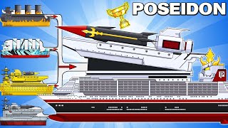 MEGA BOSS POSEIDONTANIC vs MEGA TANK  Cartoons about tankNina tank cartoon [upl. by Acireh]