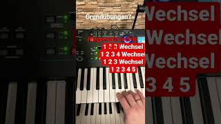 Grundübungen Klavier Keyboard C Dur Tonleiter mit Fingersatz [upl. by Hurwit]