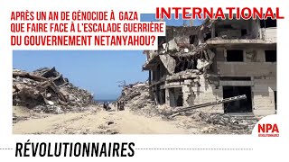 Réunion publique du NPA  Après un an de génocide à Gaza que faire [upl. by Lonne]