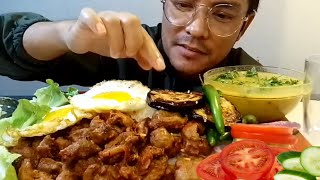 FRIED CHICKEN GIZZARD  HALF EGG FRY  DAAL amp RICE  EATING MUKBANG [upl. by Bremser82]