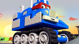 SUPER TRUCK EXCAVATOR  Carl the Super Truck becomes an Excavator to save Car City Children Cartoon [upl. by Acnaiv]