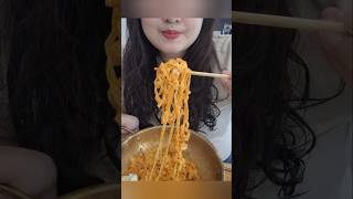 Buldak carbonara  woonmart paseo korean conveniencestore ramen buldak snack spicy eating [upl. by Shanney]